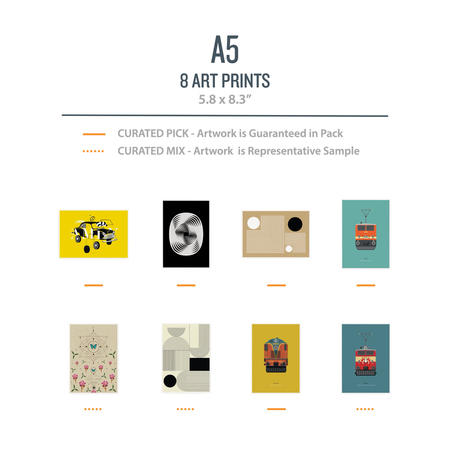 A5 DESIGN Pack (Minimal) - 8 Prints
