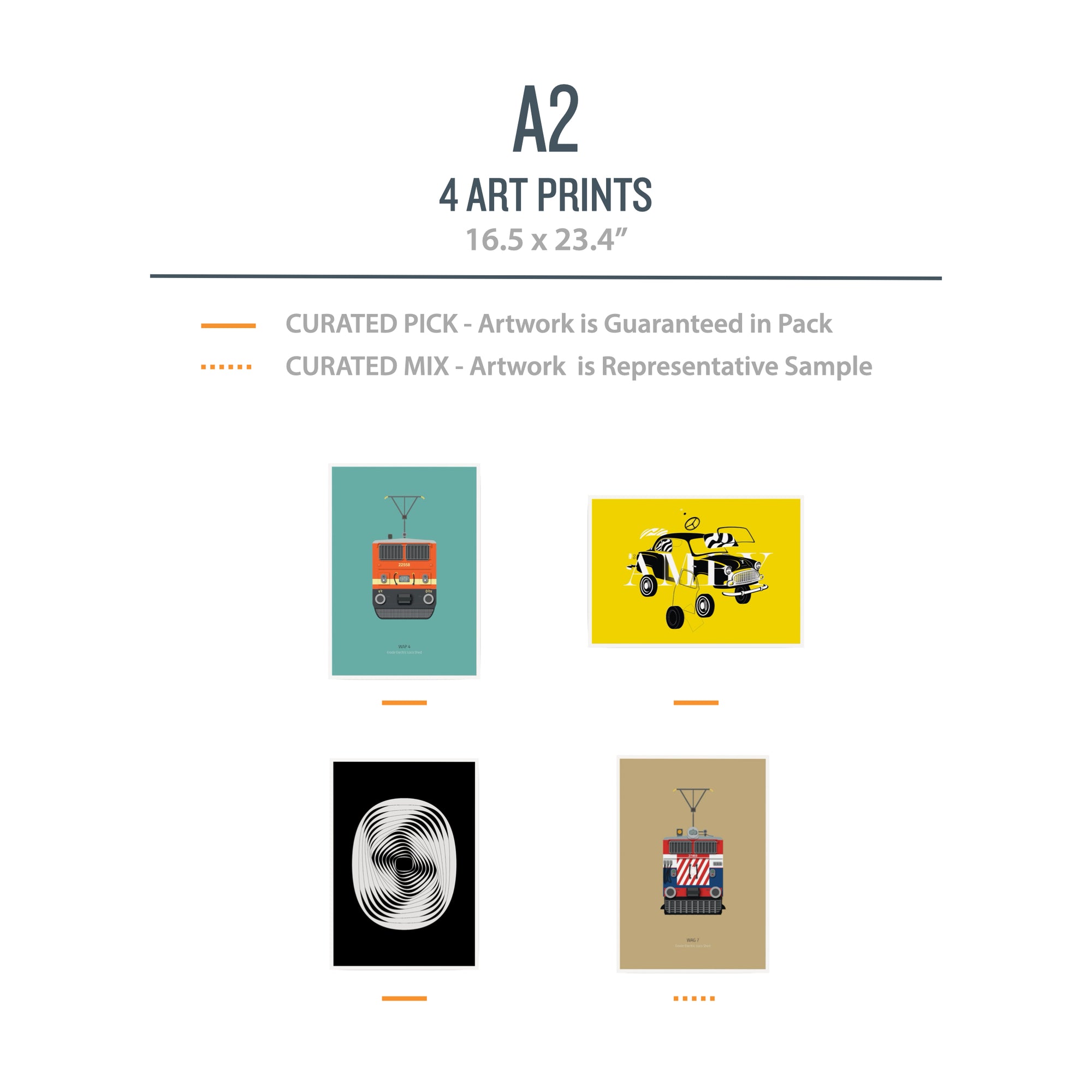 A2 DESIGN Pack (Minimal) - 4 Prints