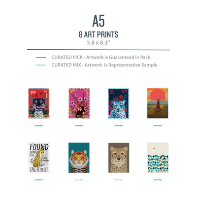 A5 NATURE Pack (Animals) - 8 Prints