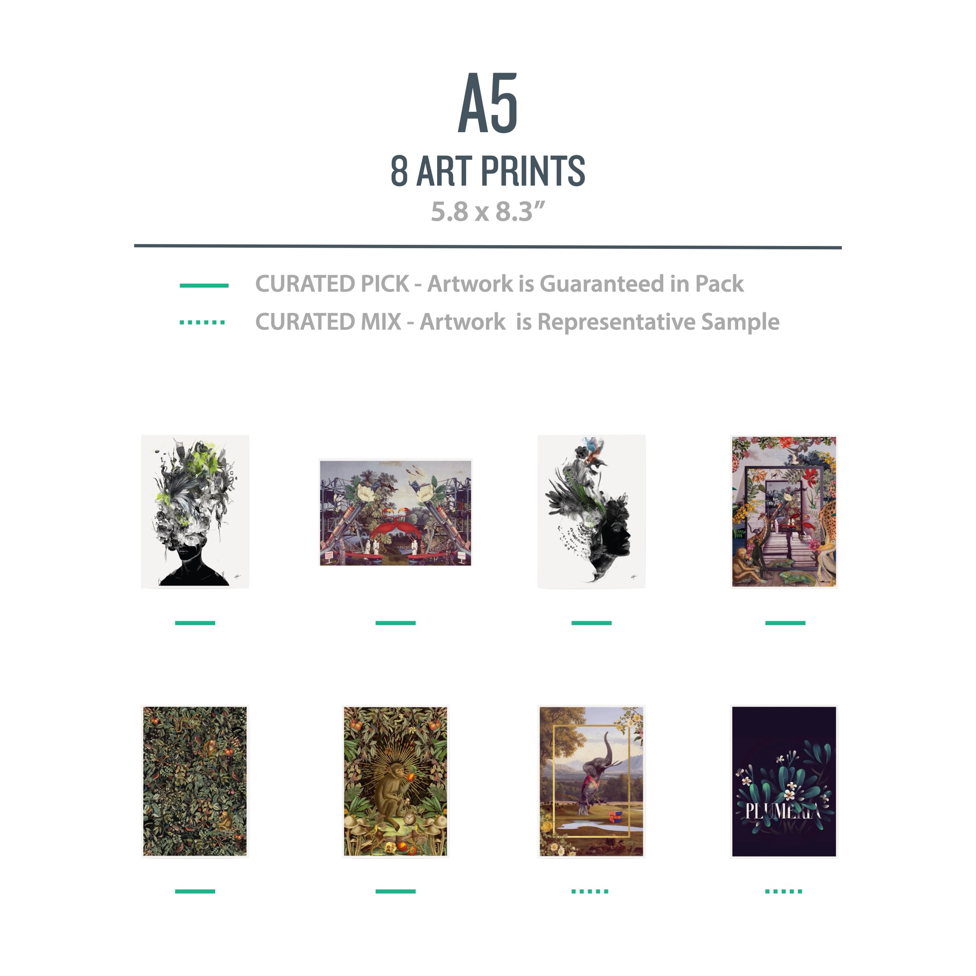 A5 NATURE Pack (Flora Fauna) - 8 Prints