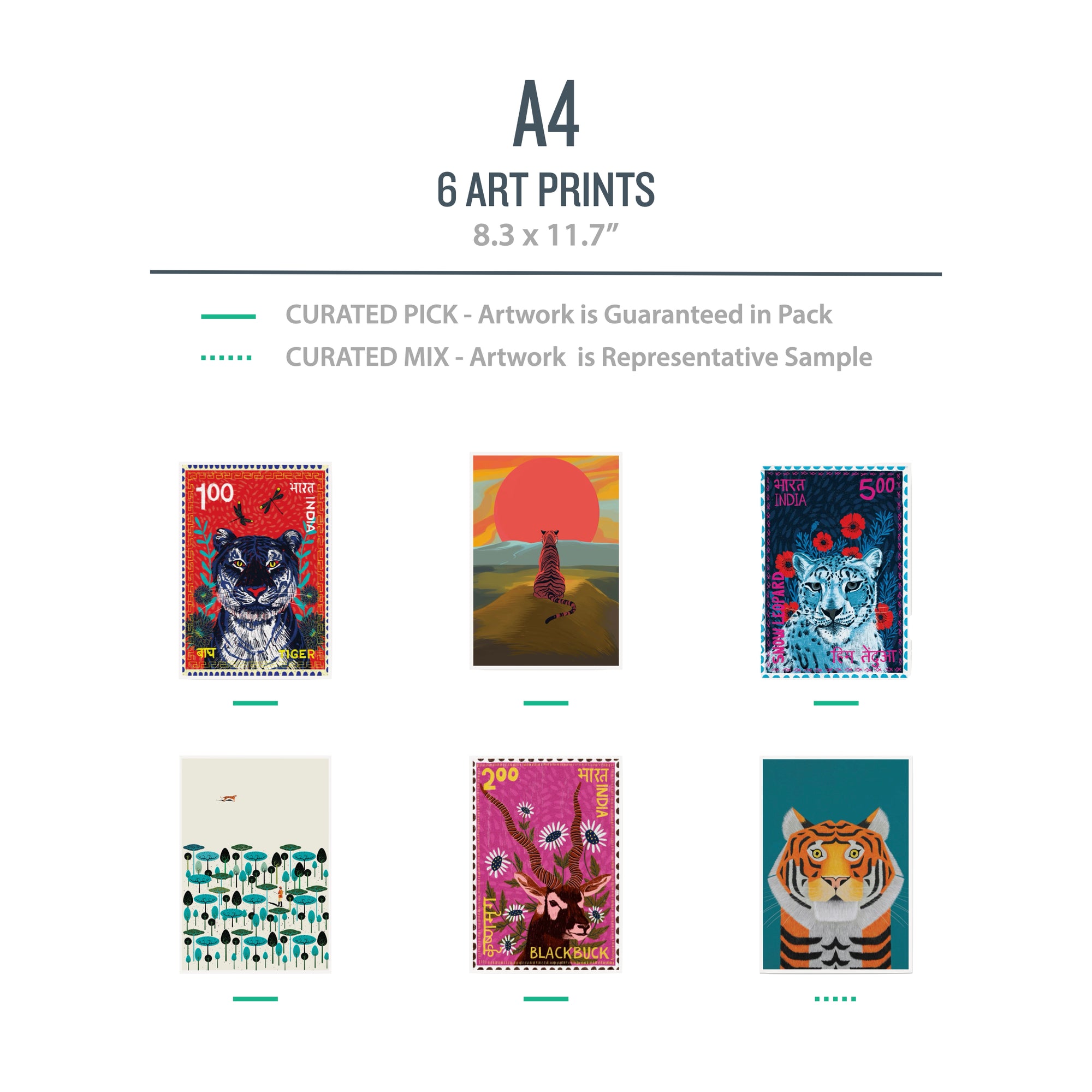 A4 NATURE Pack (Animals) - 6 Prints