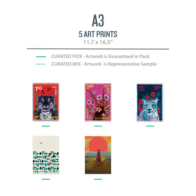 A3 NATURE Pack (Animals) - 5 Prints