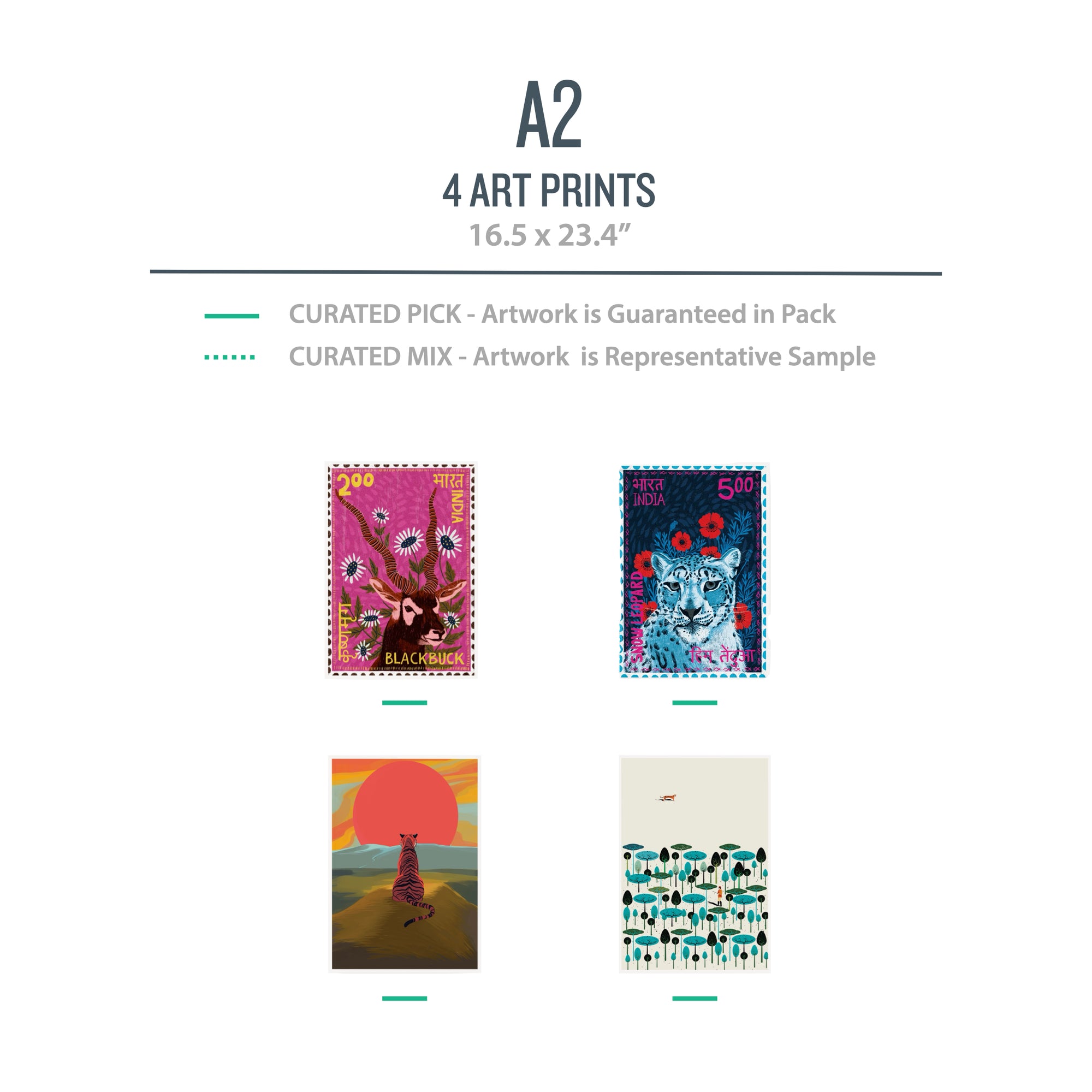 A2 NATURE Pack (Animals) - 4 Prints