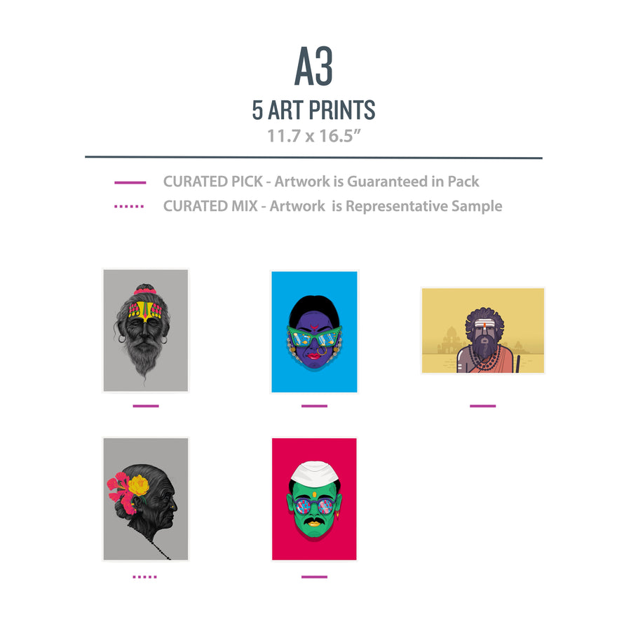 A3 PEOPLE Pack (Portraits) - 5 Prints