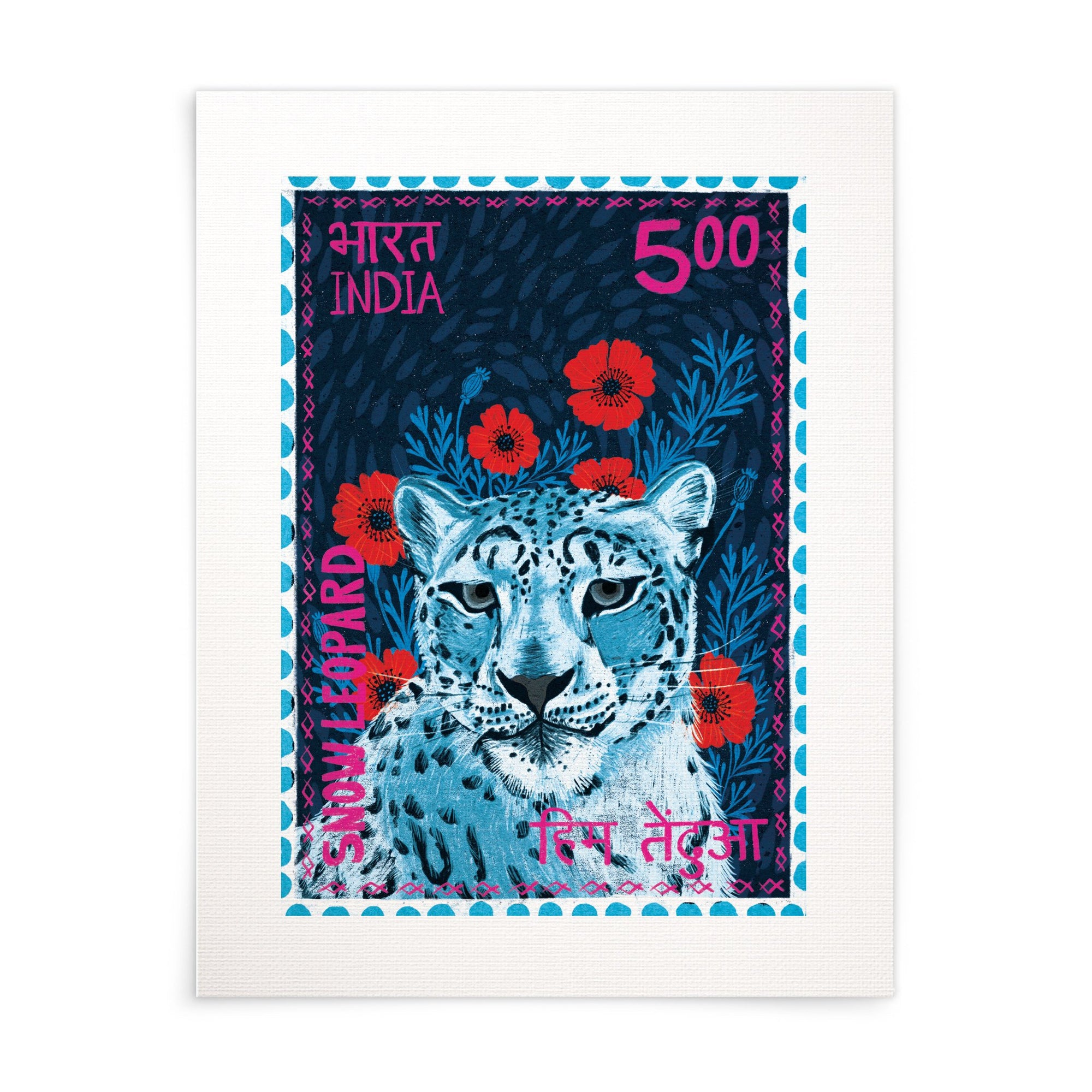 Postage Stamp - Snow Leopard