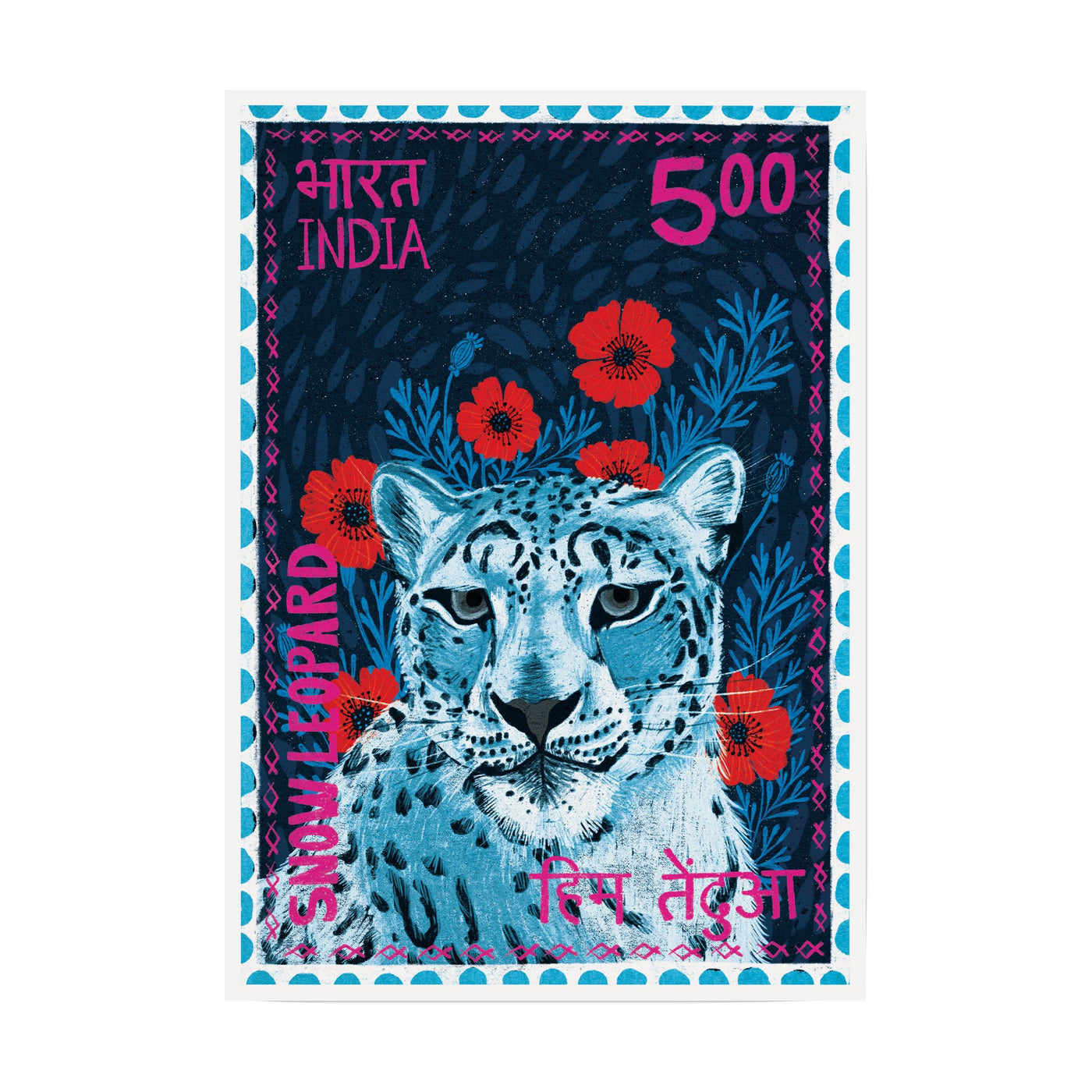 Postage Stamp - Snow Leopard